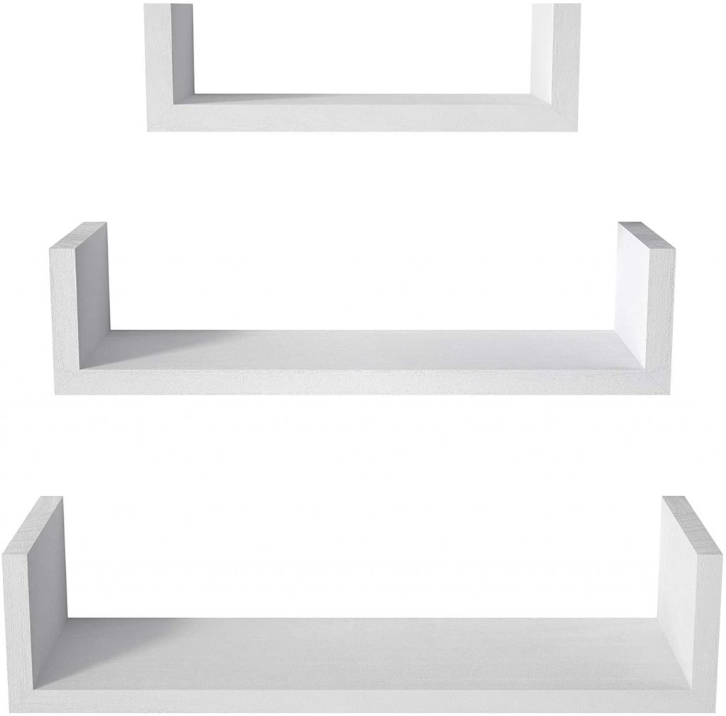 floating bookshelves: