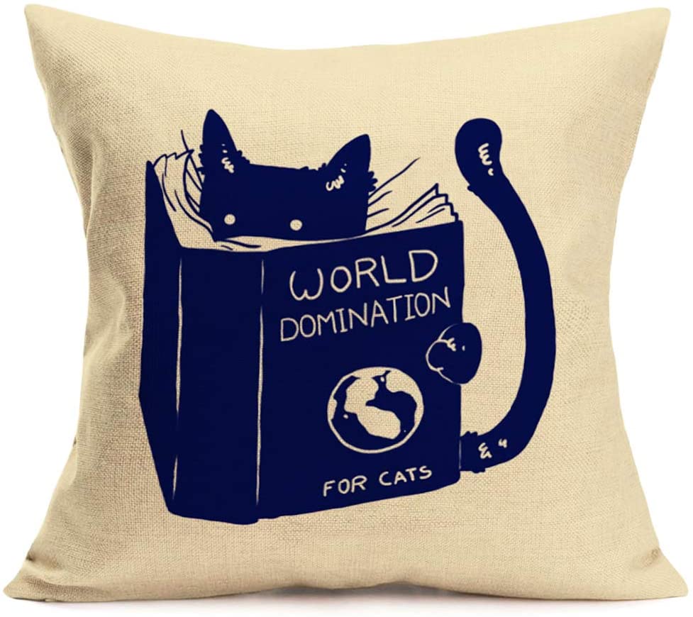 pillows for reading in bed: cats