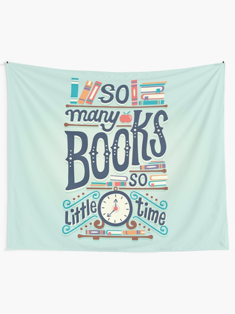 wall art decor: so many books so little time